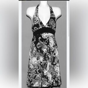 Speechless Black and White Backless Dress